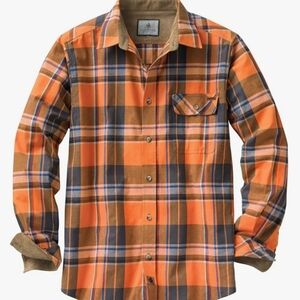 Legendary Whitetails Plaid Flannel Shirt in Gray, Blue & Yellow